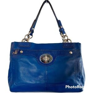 Coach Royal Blue Leather Shoulder Bag